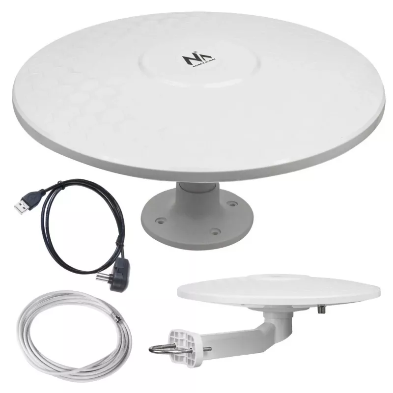 Lauko antena MACLEAN MCTV-947 aktyvi 32 dB su F tipo jungtimi TV priėmimui