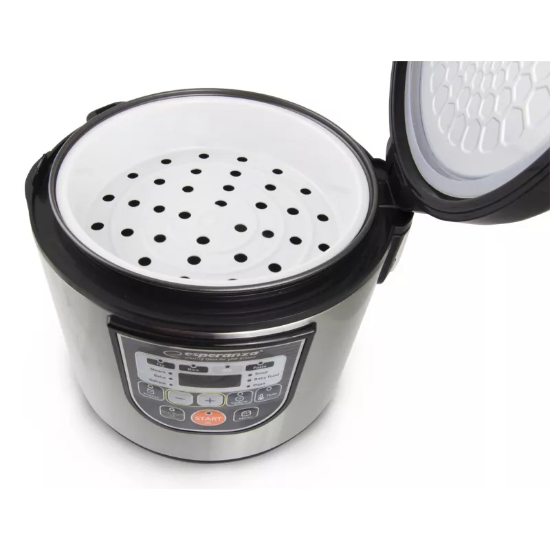 Multicooker ESPERANZA EKG011, 5 l talpa, 860 W, juoda/nerūdijantis plienas