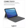 Dėklas su klaviatūra Combo Touch US iPad Pro 11 1,2,3 Gen pilkas