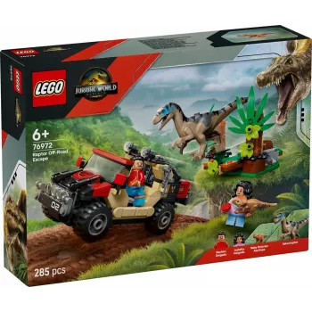 Konstruktorius LEGO Jurassic World 76972 Raptor Off-Road Escape, 285 vnt., 2 minifigūrėlės, amžius 6+
