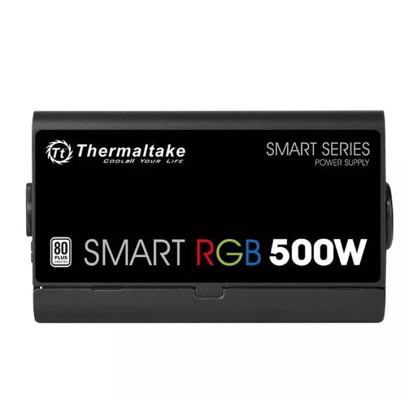 Thermaltake SMART RGB PS-SPR-0500NHSAWE-1 - Maitinimo blokas (vidinis) - ATX12V 2.3 - 80 PLUS - AC 230 V - 500 W - aktyvus PFC - juodas