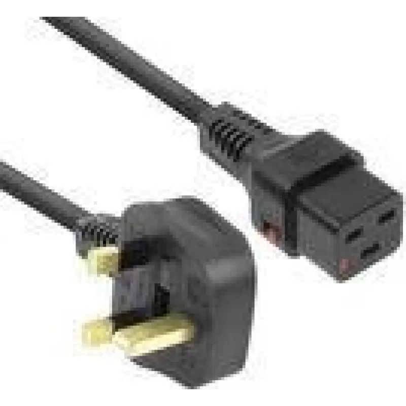 ACT Powercord UK kištukas - C19 IEC užraktas juodas 2 m PC1214 230V 16A