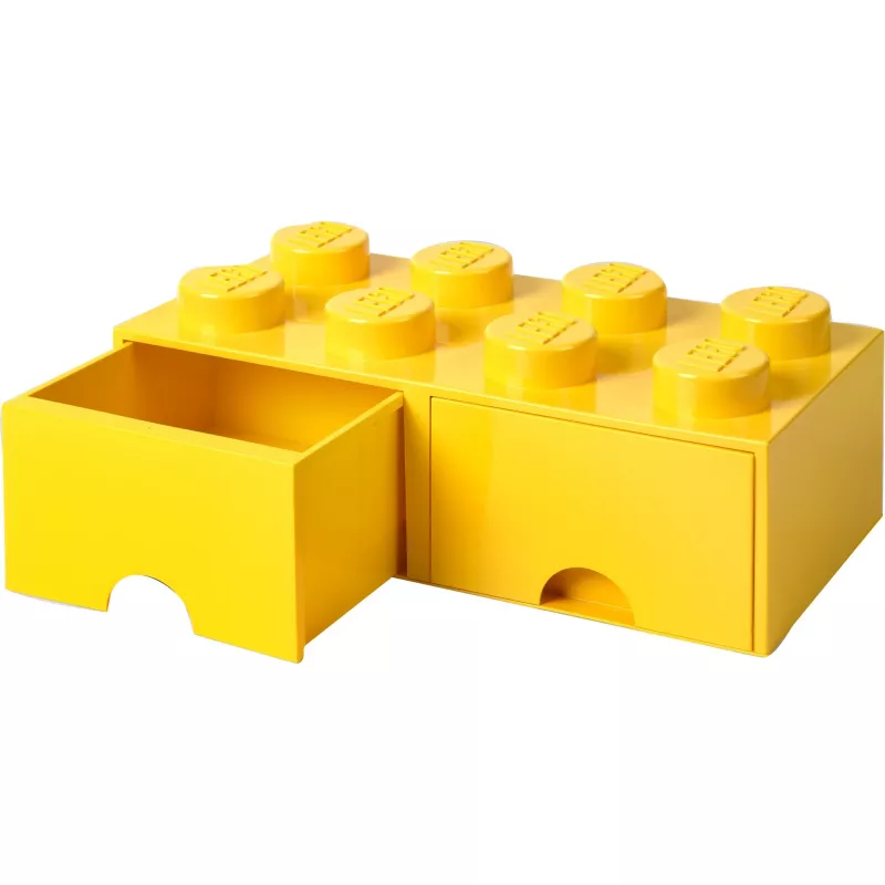 LEGO Drawer Brick 8 — geltonas (modelis 40061732) laikymo stalčius kaladėlėms ir smulkioms dalims