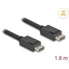 Delock - DisplayPort kabelis - DisplayPort (M) su fiksatoriumi į DisplayPort (M) su fiksatoriumi - DisplayPort 2.1 - 1,8 m - Palaiko 16K 60 Hz (15 360 x 8640), iki 80 Gbps duomenų perdavimo