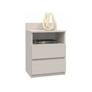 Naktinis staliukas Top e shop Malwa su 2 stalčiais, 40×32×59 cm, Kašmyro apdaila