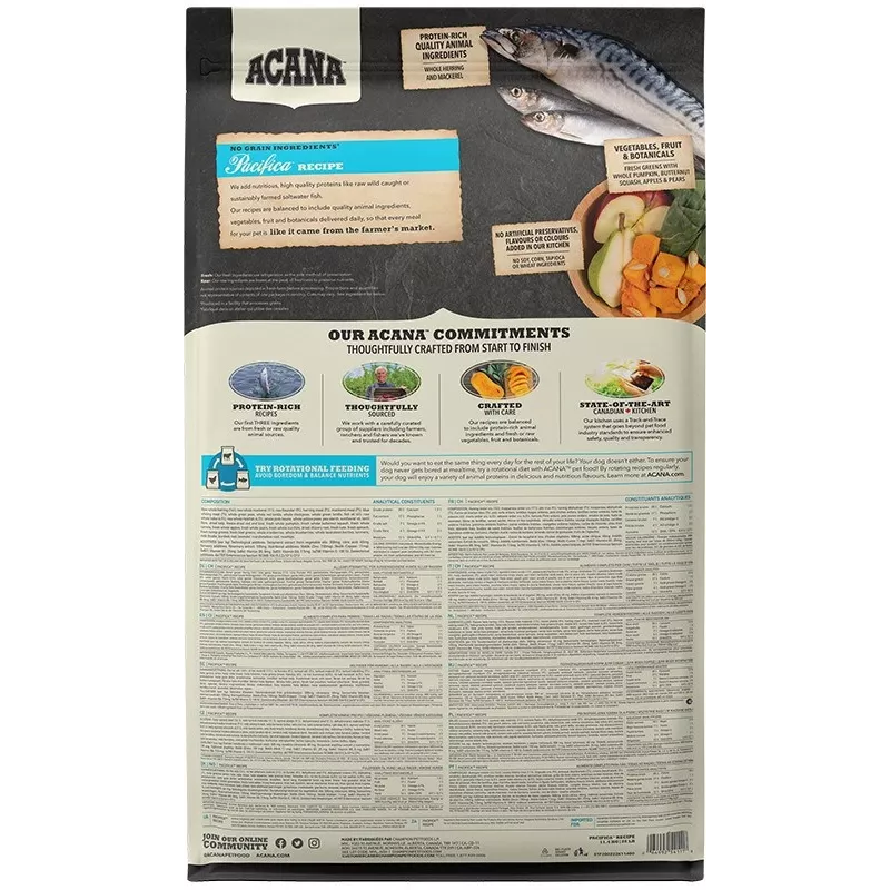 ACANA Highest Protein Pacifica - sausas šunų maistas - 11,4 kg