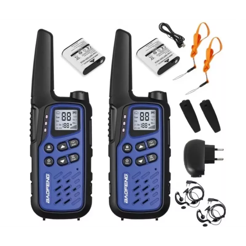 Walkie-Talkie Baofeng BF-T25E mėlynas, 2 vnt.