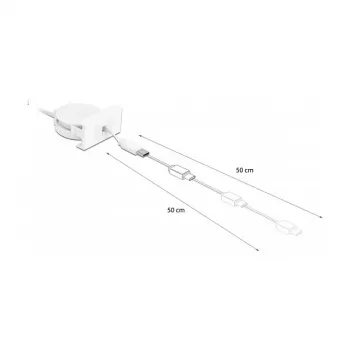 Ištraukiamas laidas DeLOCK Easy 45 USB 2.0 Type-A į Type-C 0,62 m