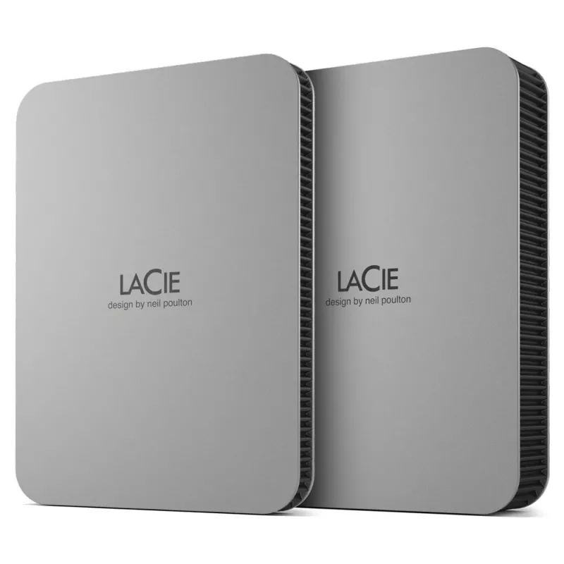 LaCie Mobile Drive 1TB išorinis kietasis diskas, nešiojamas – Mėnulio sidabro, USB-C 3.2, skirtas PC ir Mac, pagamintas iš perdirbtų medžiagų, su Adobe All Apps Plan ir R
