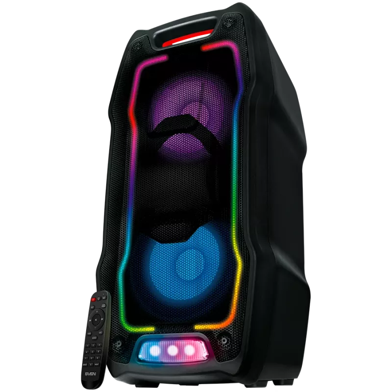 Garsiakalbis SVEN PS-730, juodas (100 W, TWS, Bluetooth, FM, USB, microSD, LED ekranas, 4400 mAh)