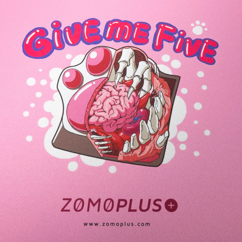 ZOMOPLUS Give Me Five žaidimų pelės kilimėlis, 500x420mm - rožinė