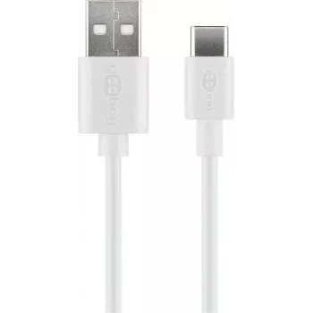 Wentronic 45563 1m USB A USB C vyriškas-vyriškas baltas USB kabelis (45563)