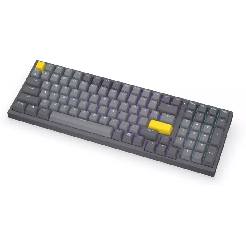 Celeris 1800, žaidimų klaviatūra pilka, JAV išdėstymas, ENDORFY Yellow (Gateron)