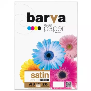 Foto popierius baltas satininis BARVA 255 g/m², A3, 20 lapų