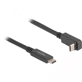DeLOCK USB laidas USB Type-C kištukas į USB Type-C kištuką kampinis 2 m 5 Gbps 4K PD 60 W