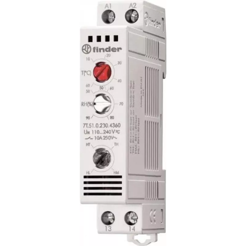 FINDER 7T.51.0.230.4360 Daugiafunkcinis termo-/higrostatas (7T5102304360)