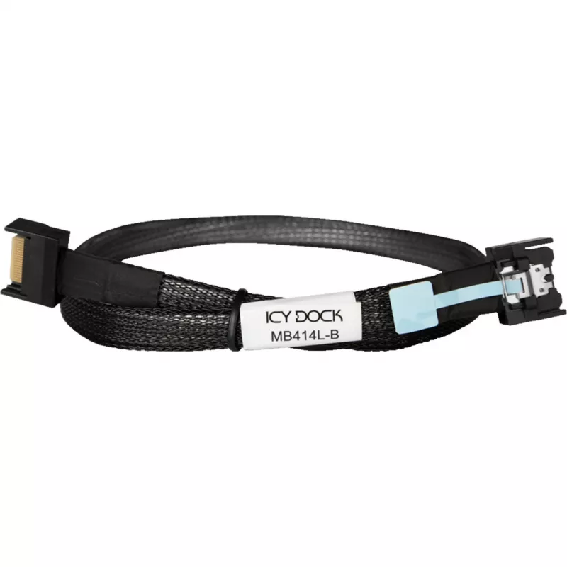 ICY DOCK MB414L-B MCIO 4i SFF-TA-1016 į MCIO 4i SFF-TA-1016 kabelis, 0.5 m