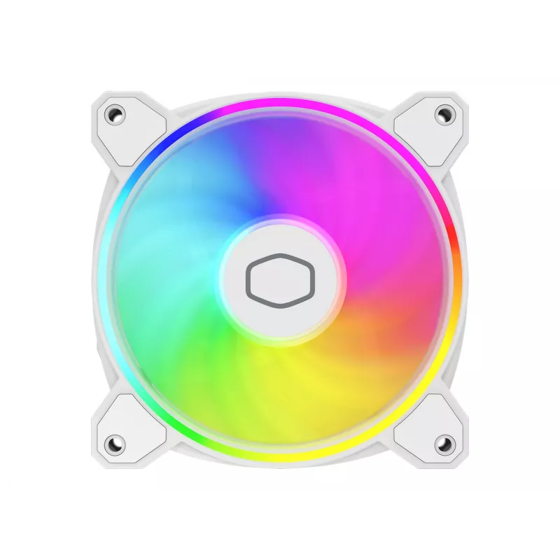 Cooler Master MasterFan MF120 Halo2 Balta Edition 120 mm ARGB korpuso ventiliatorius