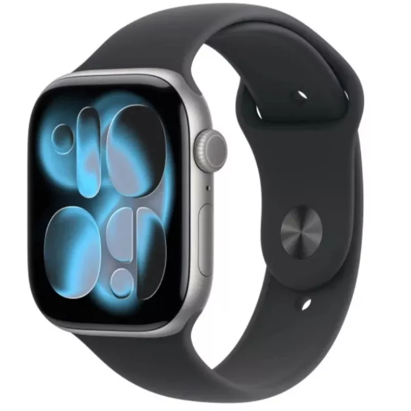 “Apple Watch Series 11 GPS + Cellular 42mm Space Grey Aluminium Case with Black Sport Band - M/L”
