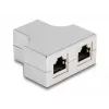 DeLOCK RJ45 Skirstytuvas T Adapteris 1 x RJ45 lizdas į 2 x RJ45 lizdas Cat.5e STP