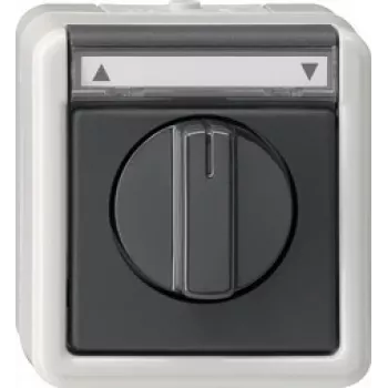 GIRA 015430 elektros jungiklis, juodas – pilkas (015430)