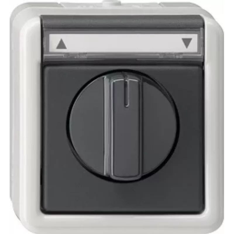 GIRA 015430 elektros jungiklis, juodas – pilkas (015430)