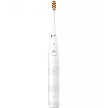 Soninis dantų šepetėlis OCLEAN FLOW Adult — maitinamas baterijomis, balinimo režimas, integruotas laikmatis, reguliuojamas greitis, 255 mm aukštis, baltas, 0,13 kg, 1 rankena + 1 šepetėlio galvutė