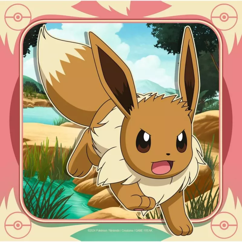 Dėlionė Ravensburger Pikachu, Charizard and Eevee — 147 dalys, nuo 5 metų, 210×? mm