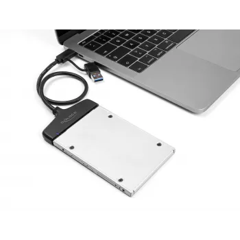 DeLOCK USB į SATA keitiklis 6 Gb/s USB Type-C Type-A 0,3 m