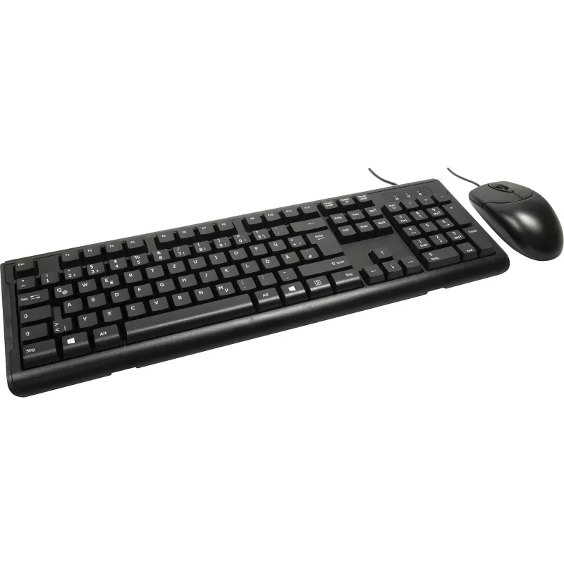 Inter-Tech AC KB-102DE Stalinis USB JUODAS 1000dpi 105 mygtukų Laidinis (88884138)
