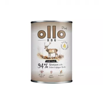 Ollo Plus Kolagen Venison 400 g šunų ėdalo skardinė
