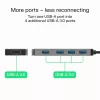 USB šakotuvas Green Cell HUB-GC-A4A — 4 prievadų USB-A 3.0 šakotuvas