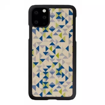 man and wood išmaniojo telefono dėklas, skirtas iPhone 11 Pro Max — mėlynas trikampis juodas apsauginis gaubtas