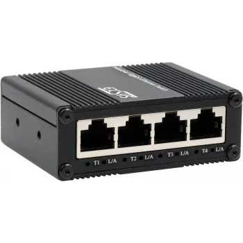 Pramoninis 5 prievadų Gigabit komutatorius Exsys EX-62021 su USB-C maitinimo įvestimi, nevaldomas