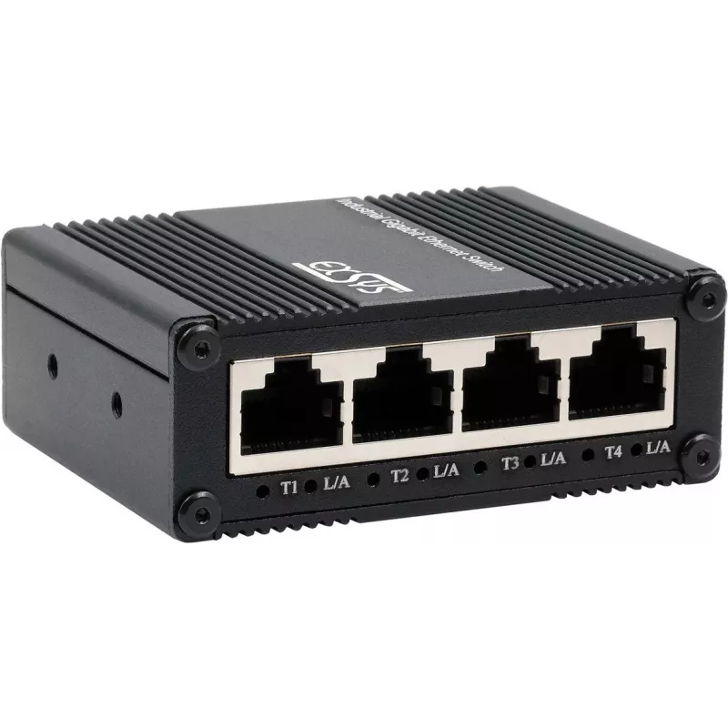 Pramoninis 5 prievadų Gigabit komutatorius Exsys EX-62021 su USB-C maitinimo įvestimi, nevaldomas