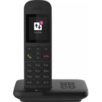 Telekom Sinus A12 - Analoginis / DECT telefonas - Belaidis ragelis - Laisvų rankų įranga - 100 įrašų - Juoda (40823660)