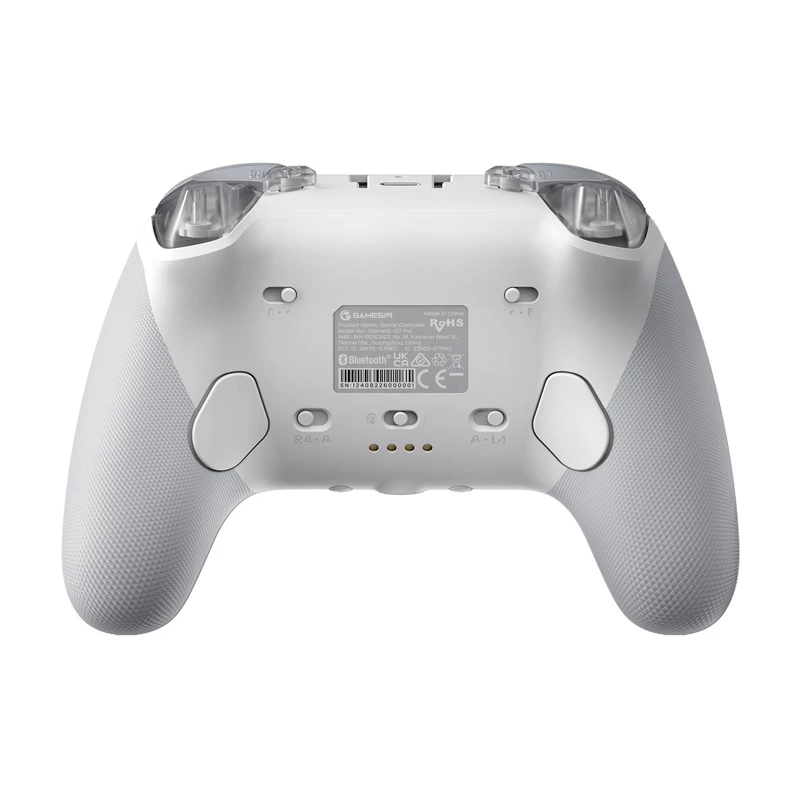 GameSir žaidimų valdiklis G7 PRO Mech White — laidinis/belaidis palaikymas, ergonomiškas išdėstymas