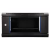 EXTRALINK LITE 4U 530X400 SIENINĖ RACK SPAUČIŲ JUODA SU LENTYNA
