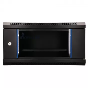 EXTRALINK LITE 4U 530X400 SIENINĖ RACK SPAUČIŲ JUODA SU LENTYNA