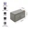 Qoltec 53076 AGM akumuliatorius | 12V | 7Ah | Apsaugos sistemos