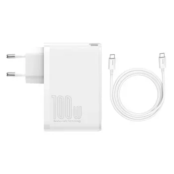 Travel Charger Baseus GaN2 Pro Quick 2x USB + 2x USB-C, 100W, EU (Balta)