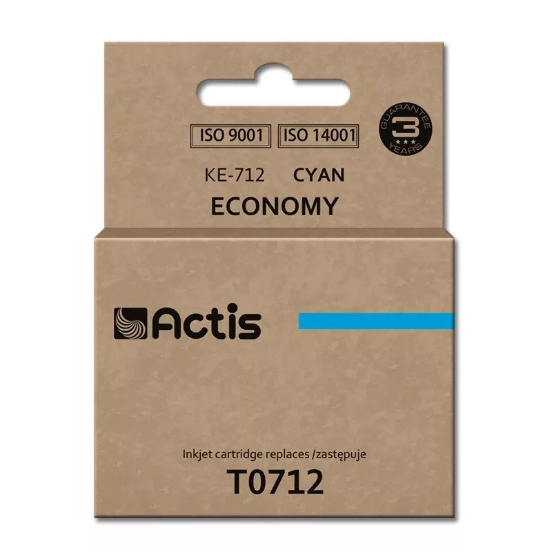 Actis KE-712 rašalas (pakaitalas Epson T0712, T0892, T1002; standartinis; 13,5 ml; cian)
