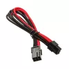 SilverStone 6 kontaktų PCIe į 6 kontaktų PCIe kabelis 250 mm - juodas/raudonas