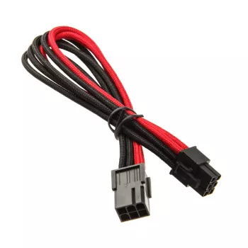 SilverStone 6 kontaktų PCIe į 6 kontaktų PCIe kabelis 250 mm - juodas/raudonas