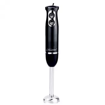 Maisto gaminimo blenderis Maestro MR-511 — 500 W, 2 greičiai, pulsas, turbo, nuimamas 900 ml dubuo, nerūdijančio plieno peilis, juodas