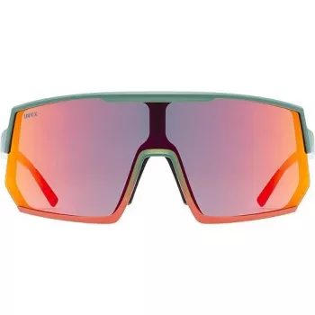Daugiafunkciniai akiniai UVEX sportstyle 235 — Unisex, pusiau berėmiai, žalia/raudona