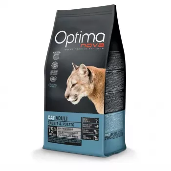 Sausas kačių maistas Optimanova Cat Adult Rabbit & Potato 2 kg - suaugusių kačių priežiūros receptas