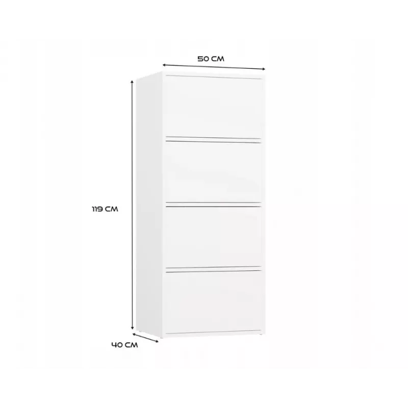 ALMA baltas komoda