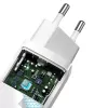 Įkroviklis Baseus CCGAN2L-B02 Vidaus kintamosios srovės greitasis įkrovimas 20V 1xUSB 1xType-C Baltas