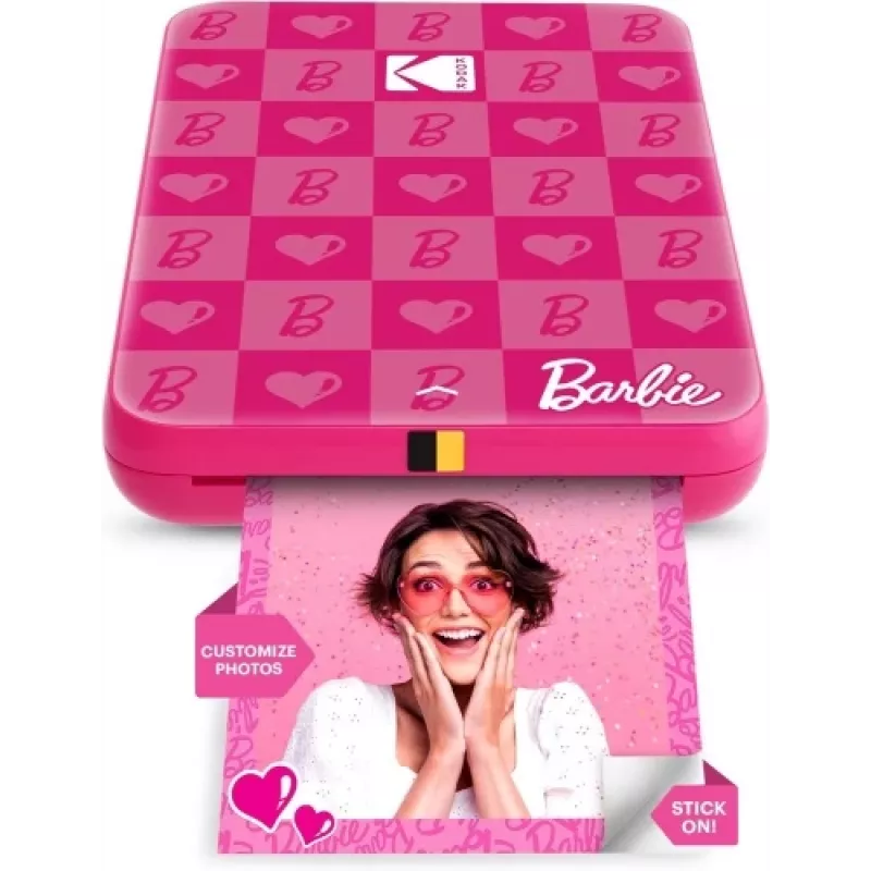 Barbie x Kodak STEP Slim Instant Mobile Photo printer Colour ZINK 2x3'' 1ppm, Bluetooth, Pink